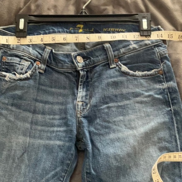 7 for All Mankind Roxanne Midrise Denim Ankle Jeans Sz 26 - Picture 8 of 15